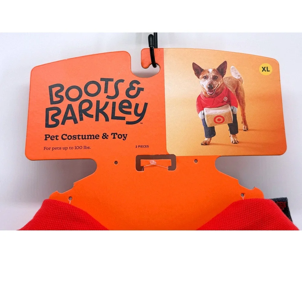 Boots & Barkley Target Delivery Driver Dog Costume Red Polo Toy Set XL